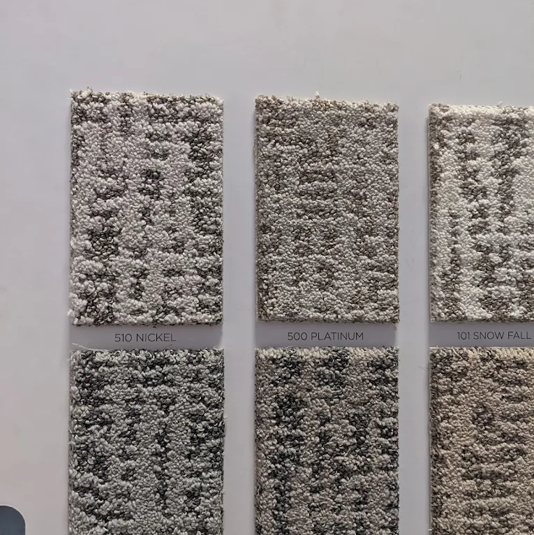 Carpet flooring samples at Saskatoon, SK showroom
